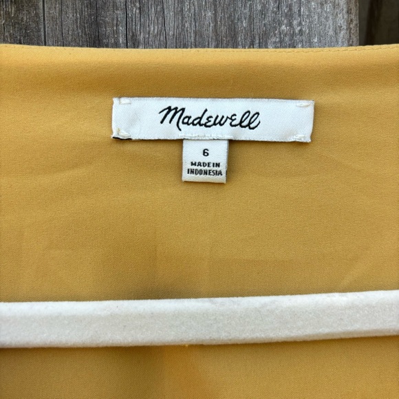 Madewell Ruffle Sleeve Button Front Dress Tonal Brown Size 6 - Picture 8 of 13